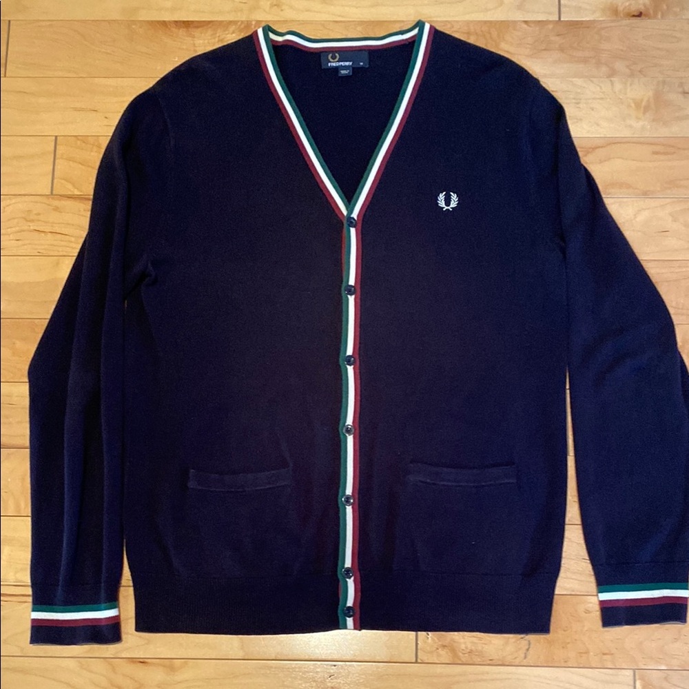 Navy Fred Perry Classic Cardigan